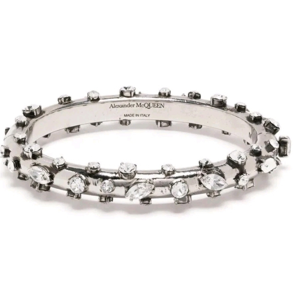 Alexander McQueen Women's Crystal Embellished Bangle Bracelet